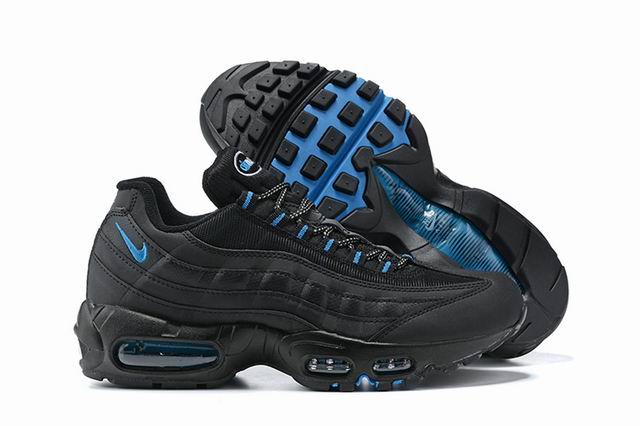 Nike Air Max 95 Men's Shoes Black Blue-93 - Click Image to Close